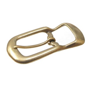 Brass U Solid Heavy Buckle Keeper Loop Unique Custom Leather Belt 34mm Width Vintage Style Street Fashion Made in Japan Quality