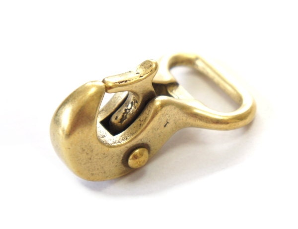 Japanese Original Design Brass Hooked Beak Spring Snap Key Hook Chain Made Japan Quality Solid Leather Crafts Hardware Supplies Belt EDC