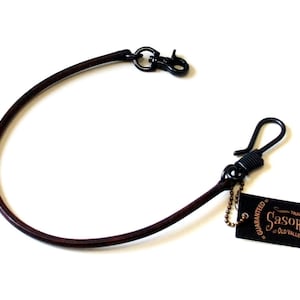 SasoRi Old Valley Tokyo Original 38cm braun Sattel Leder x schwarz Haken Sicherheit Brieftasche Kette Vintage Stil Made in Japan SMOKY SUMI'S STORE