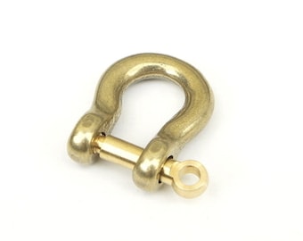 Ship From Japan Original Design ( Medium ) Brass Shackle Joint Key Chain Made Japanese Quality Leather Crafts Hardware Supplies Belt EDC