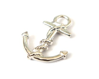 1pcs Type-B ( L Size) Brass Nickel Anchor Charm Bracelet Key Chain Hook Made in Japan Quality Leather Crafts Supplies Hardware Design EDC