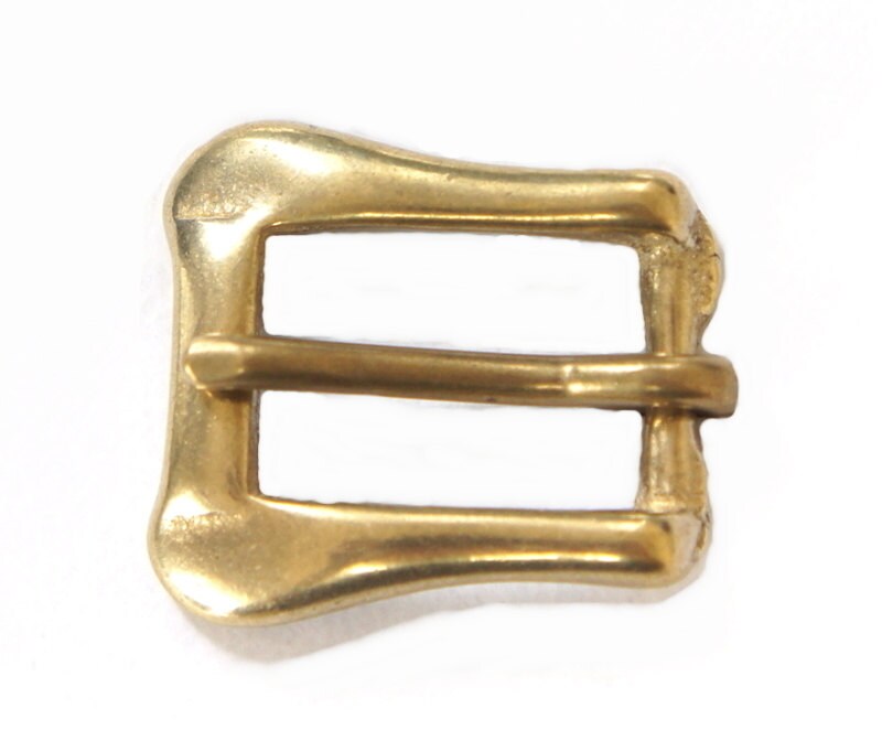 Small Mini Brass Deco Buckle Solid Custom Leather Belt 15mm Etsy