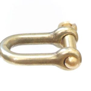 Ship From Japan Original Design ( Small ) Brass Shackle Joint Key Chain Made Japanese Quality Leather Crafts Hardware Supplies Accessory EDC image 4