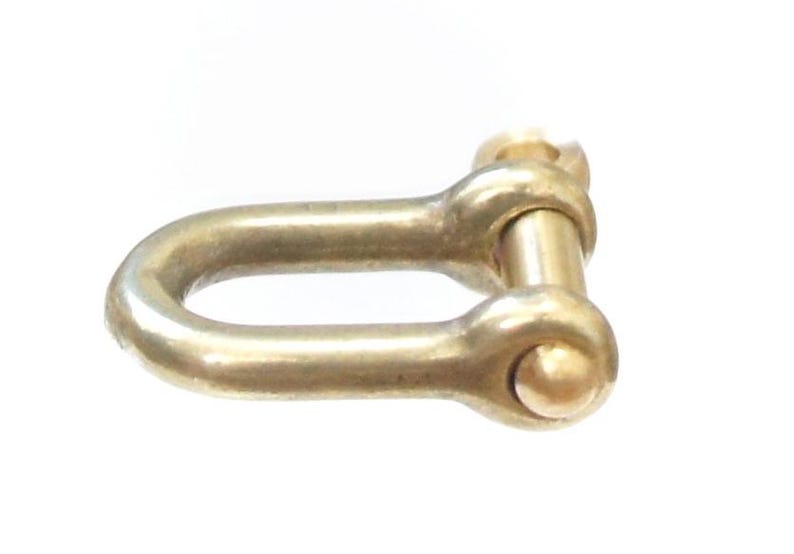 Ship From Japan Original Design ( Small ) Brass Shackle Joint Key Chain Made Japanese Quality Leather Crafts Hardware Supplies Accessory EDC image 4