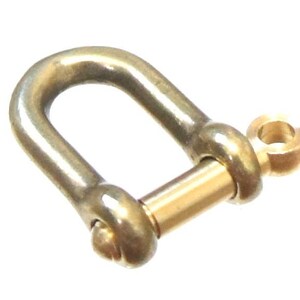 Ship From Japan Original Design ( Small ) Brass Shackle Joint Key Chain Made Japanese Quality Leather Crafts Hardware Supplies Accessory EDC image 3