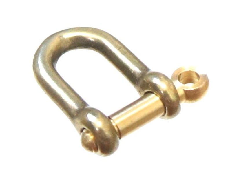 Ship From Japan Original Design ( Small ) Brass Shackle Joint Key Chain Made Japanese Quality Leather Crafts Hardware Supplies Accessory EDC image 3