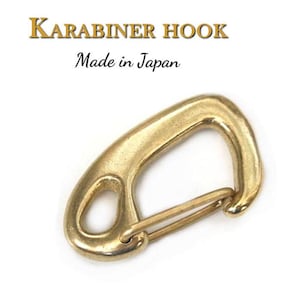 Japanese Original Brass Karabiner D-hook Key Chain Spring Made in
