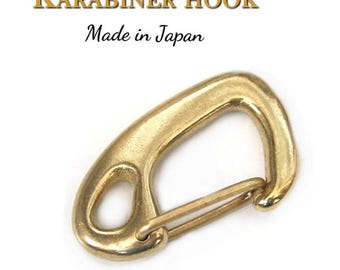 Japanese Original Brass Karabiner D-hook Key Chain Spring Made in