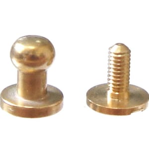 1 Satz Japanisches Original Design 5 mm Massivem Messing Knopf Schraube Zurück Stud Gelenk Armband Tasche Fall Gürtel Made Japan Leder Handwerk Liefert