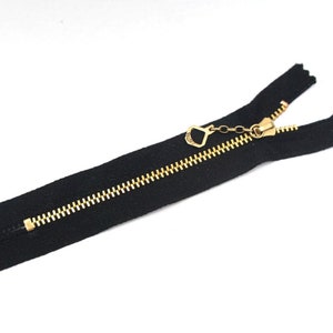 Vintage Talon Zipper 1950s Reproduction Brown Cotton X Brass Vintage Talon Zipper 1950s Reproduction Brown Cotton X Brass