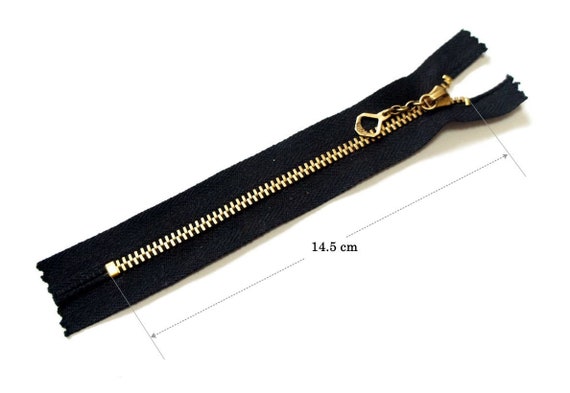 Vintage Waldes Zipper 1950s Reproduction Black Cotton X