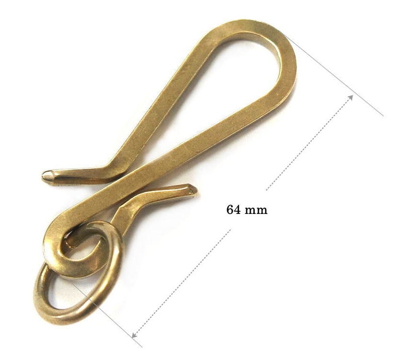 Japanese Original Design Flat Brass Fishhook Style Key Hook Etsy