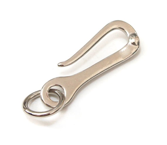 Japanese Original Brass Nickel Fishhook Style Key Hook Chain Made