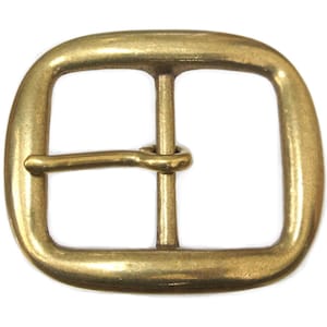 Brass Oval 2 Buckle Solid Custom Leather Belt 38mm Width Vintage Style Made in Japan Quality Hippie Boho