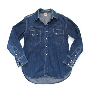 Vintage 70s Denim Shirt, Streetwear Fashion, LEE Denim Shirt