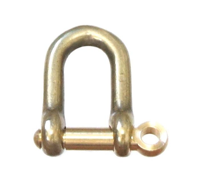 Ship From Japan Original Design ( Small ) Brass Shackle Joint Key Chain Made Japanese Quality Leather Crafts Hardware Supplies Accessory EDC image 5