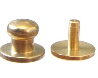 1 Set Japanese Original Design 8mm Solid Brass Button Rivet Back Stud Joint Bracelet Bag Case Belt Made Japan Quality Leather Craft Supplies