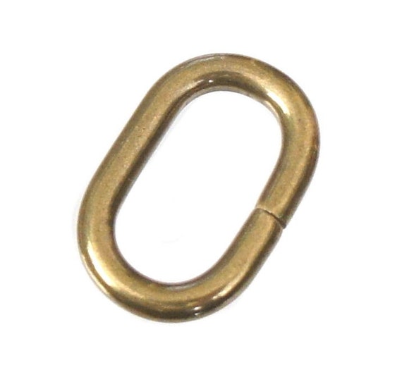 22mm x 14mm Solid Oval Ring Raw Brass Made in Japan Quality Leather Crafts Supplies Hardware Joint Standard Old Style DIY EDC Gear