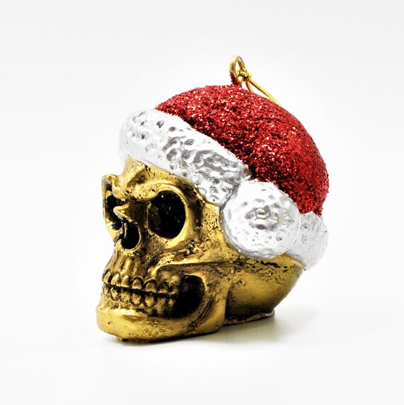 Gothic Christmas Tree Bauble Skull Bauble Christmas Skull Etsy