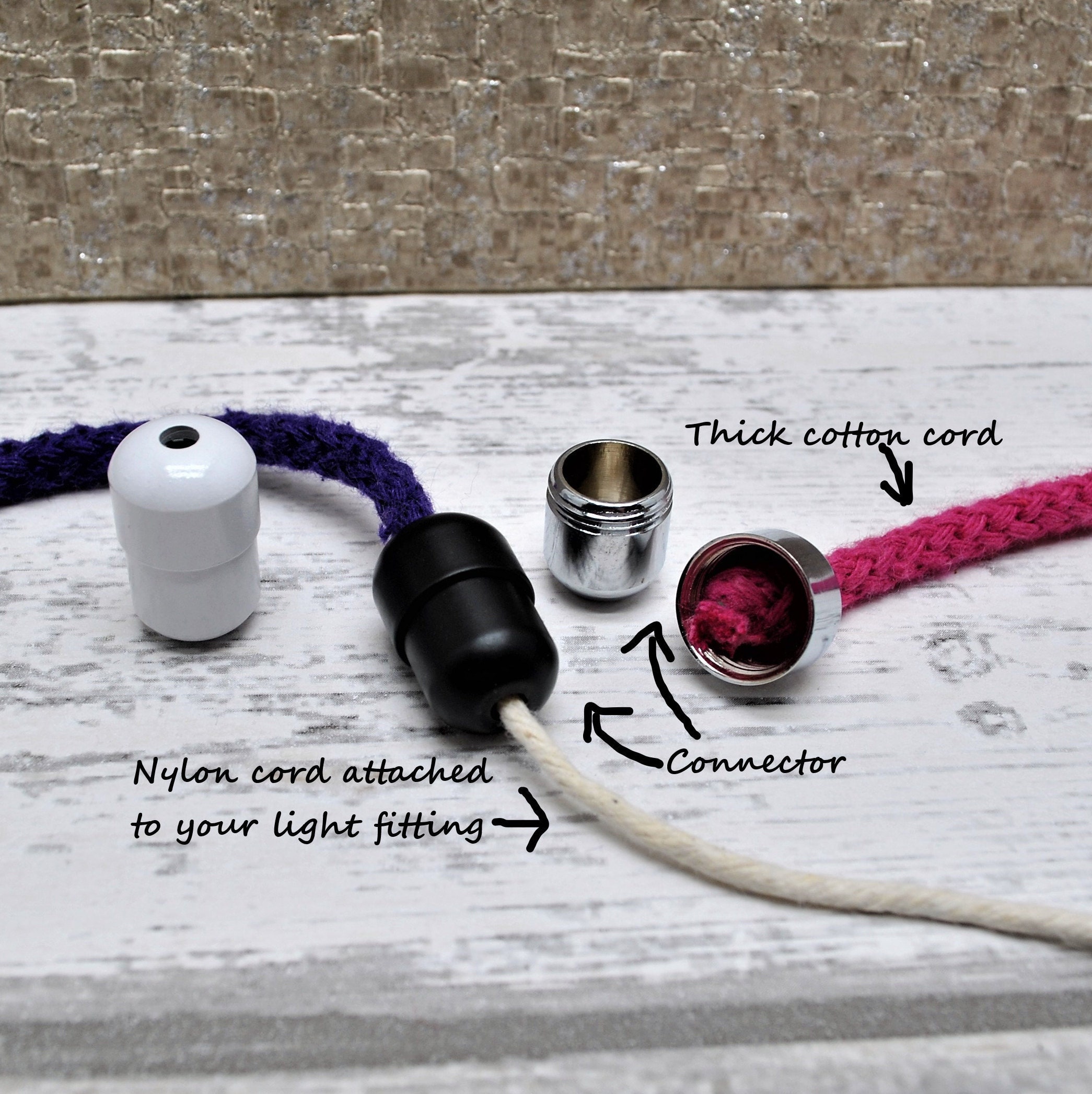 Replacement Light Pull Cord and Connector Coloured Pull Cord Etsy UK