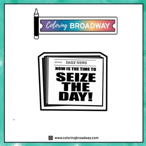 NEWSIES Pin, Seize the Day, Acrylic, Broadway Musicals, Broadway Jewelry, Theatre Nerd, Broadway Gift, Broadway Accessories