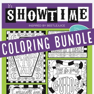 Beetlejuice, COLORING BUNDLE, Broadway, Musical, Theater, Maitlands, SucksYes, Strange and Unusual, Coloring, Theatre Nerd, It's Showtime