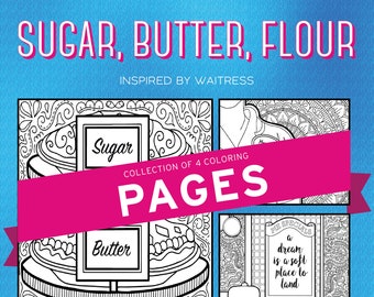 Waitress, Broadway, Coloring, Sugar Butter Flour, Musical, Theater, She Used To Be Mine, Joes Pie Diner, Postcards, Wall Art, Theatre Nerd
