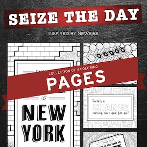 Coloriages de fans de NEWSIES | Lot de 4 | Bricolage | Roi de New York | Fans | Profitez de l'occasion | Cadeau parfait pour les amateurs de comédies musicales de Broadway