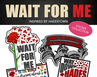 Hadestown Musical Stickers, Pack of 4, Die Cut Broadway Theatre Nerds, Way down, Wait for Me, Eurydice, Orpheus, laptop, Water bottle