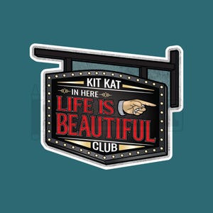 CABARET Musical Stickers, Theatre Nerds, Laptop, Water bottle, In Here Life is Beautiful, Single & Multiple Sticker Sets, Die Cut