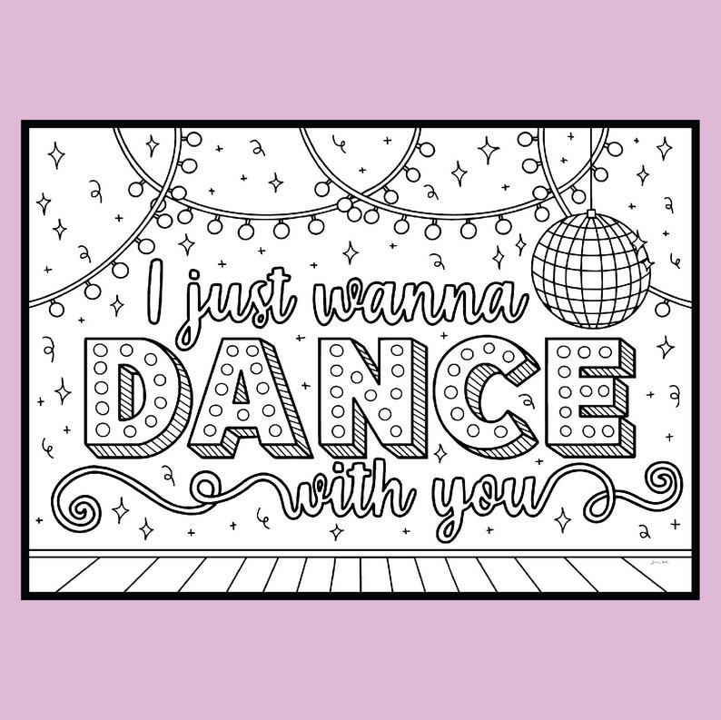 Prom Color Sheets Printable the Prom Coloring Pages | Set of 4 Digital Downloads | Unruly ...