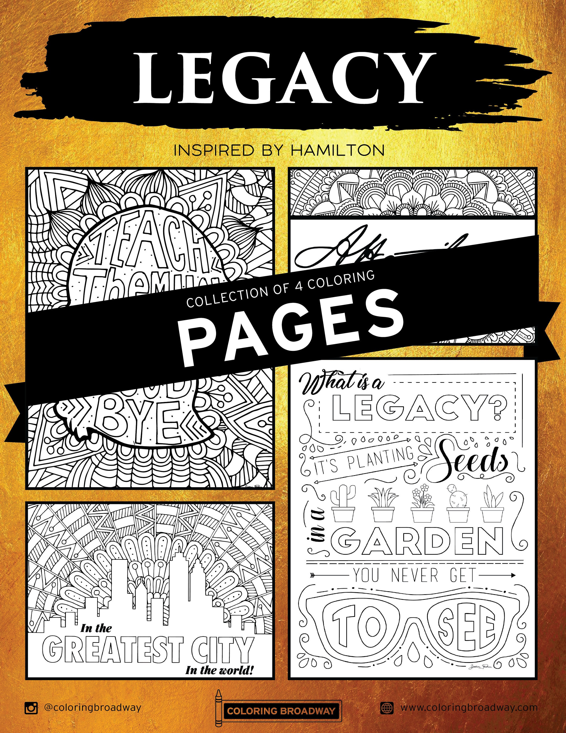& Juliet Broadway Coloring Postcards – Set Of 4, 5x7 Inch Matte Card Stock, Musical Theater Gift For Fans