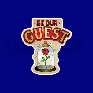 BEAUTY & THE BEAST Fan Stickers | Set of 1x, 5x, 10x | Be Our Guest | Perfect Broadway Musical Theatre Lovers Gift