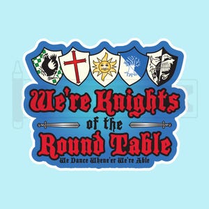 SPAMALOT Musical Stickers, Broadway, Theatre Nerds, Laptop, Water Bottle, We're Knights of the Round Table, Single & Multiple Sticker Sets