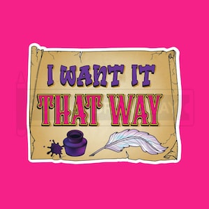 Musical Stickers, &JULIET, Theatre Nerds, Laptop, Water bottle, I Want it That Way, Single and  Multiple Sticker Sets