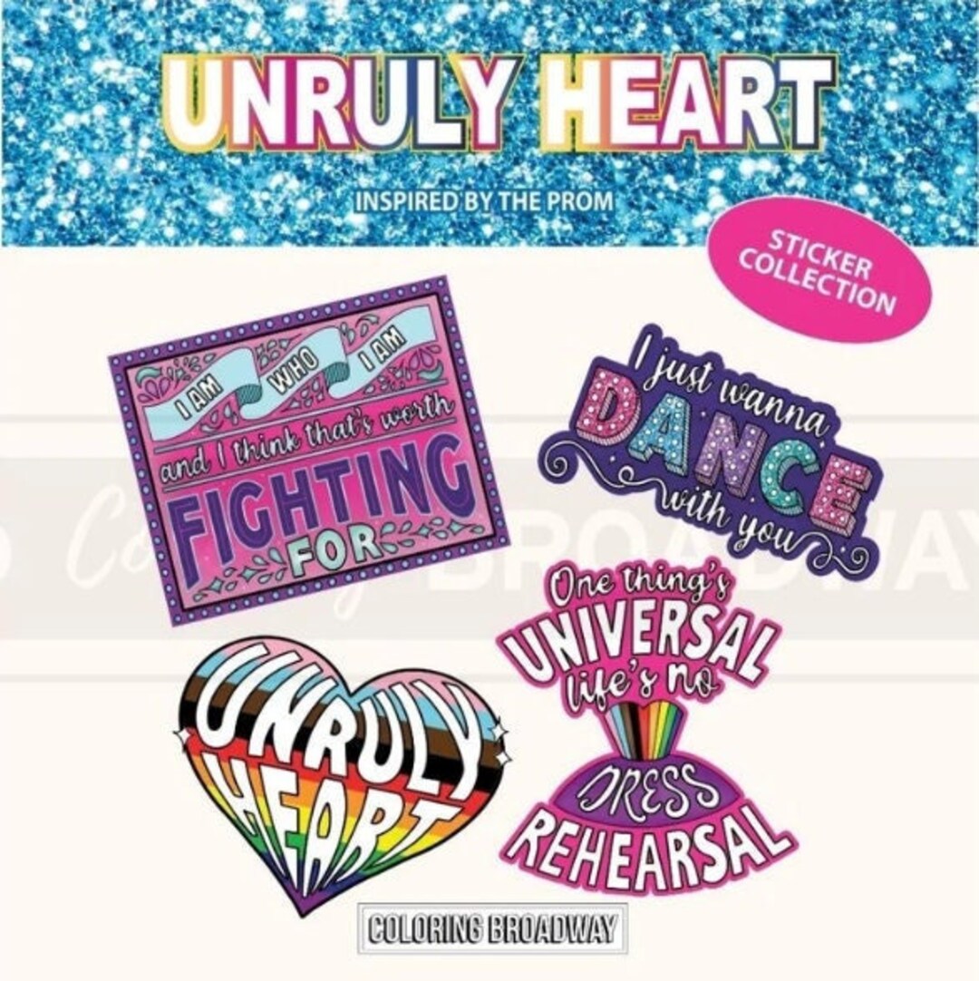 THE PROM Musical Stickers, Pack of 4, Die Cut Broadway Theatre Nerds ...