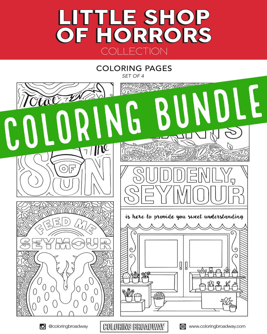 Little Shop of Horrors, COLORING BUNDLES, Feed Me Seymour, Broadway