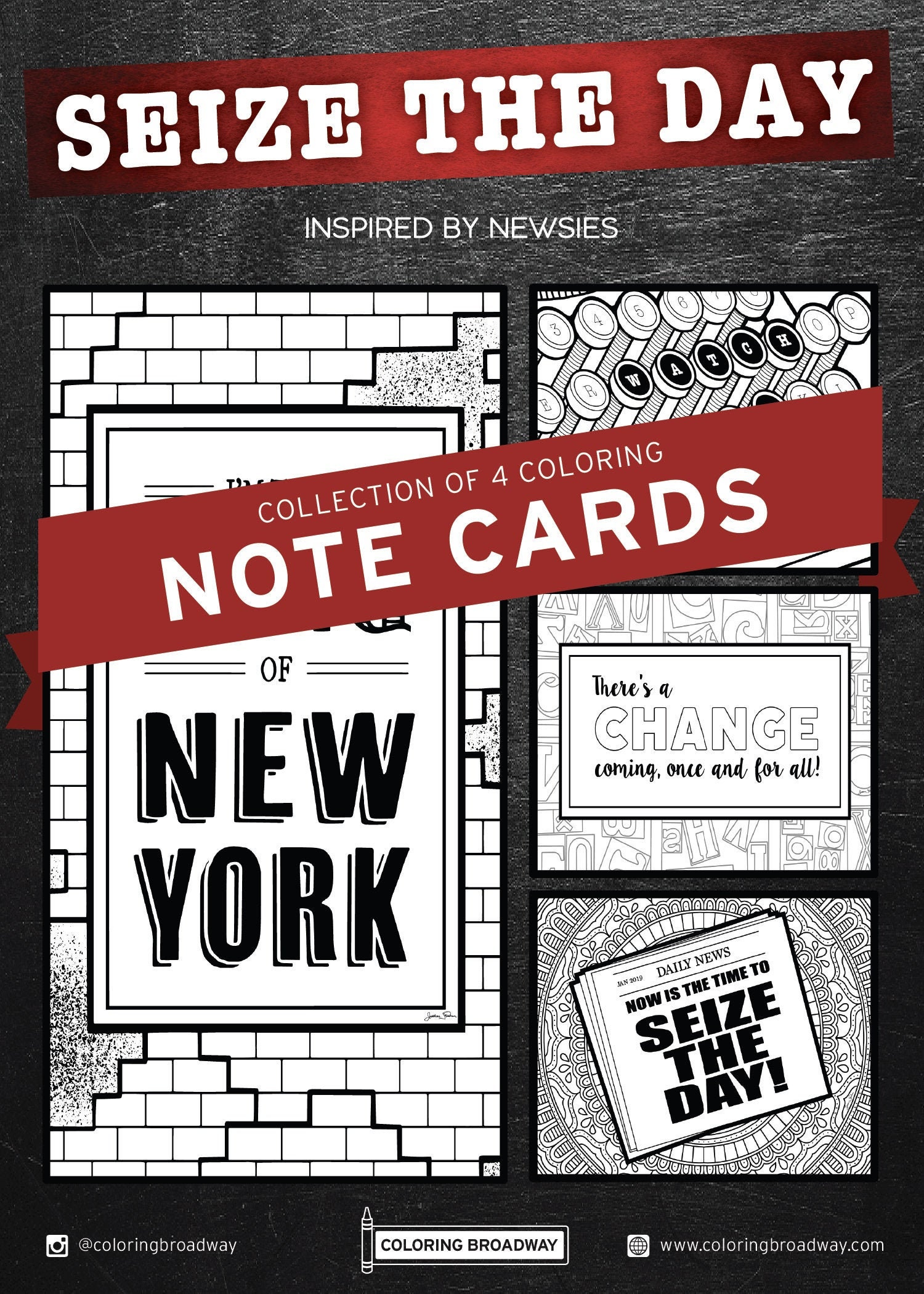 Newsies Broadway Musical Theater Hand Drawn Note Card Etsy Australia