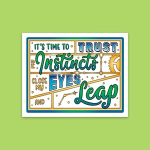 WICKED, Trust My Instincts Close My Eyes & Leap, Musical, Theatre Nerds, Broadway, laptop, Water bottle, Single, Multiple Stickers