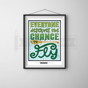 WICKED, Everyone Deserves a Chance to Fly, Art Print, Broadway Musical, Theatre Gift, Wall Art, Defying Gravity, Elphaba