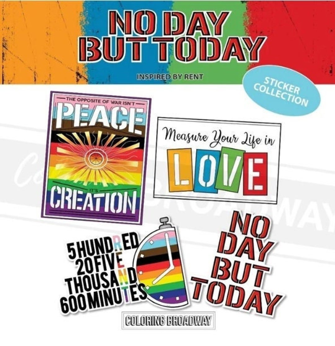 RENT Musical Stickers, Pack of 4, Die Cut Broadway Theatre Nerds, No ...