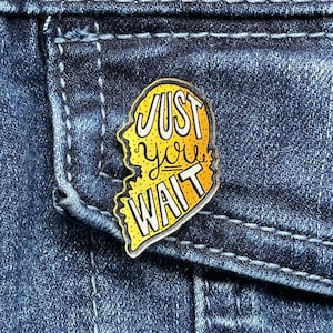 Hamilton Pin, Just You Wait, Acrylic, Broadway Musicals, Broadway Jewelry, Theatre Nerd, Broadway Gift, Broadway Theme, Broadway Accessories