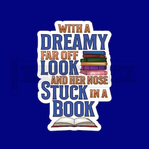 BEAUTY & THE BEAST Fan Stickers | Set of 1x, 5x, 10x | Her Nose Stuck in a Book | Perfect Broadway Musical Theatre Lovers Gift