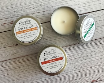 Soy Candle, Various Scents Available, Candle Tins, Hand Poured Soy Candles, Aromatherapy Travel Tin Candle Gift Idea, Power Outage Gift