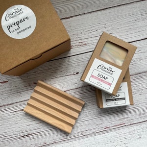 Handmade Soap Dish Gift Set: Boardwalk Soap & Two Scented Bars