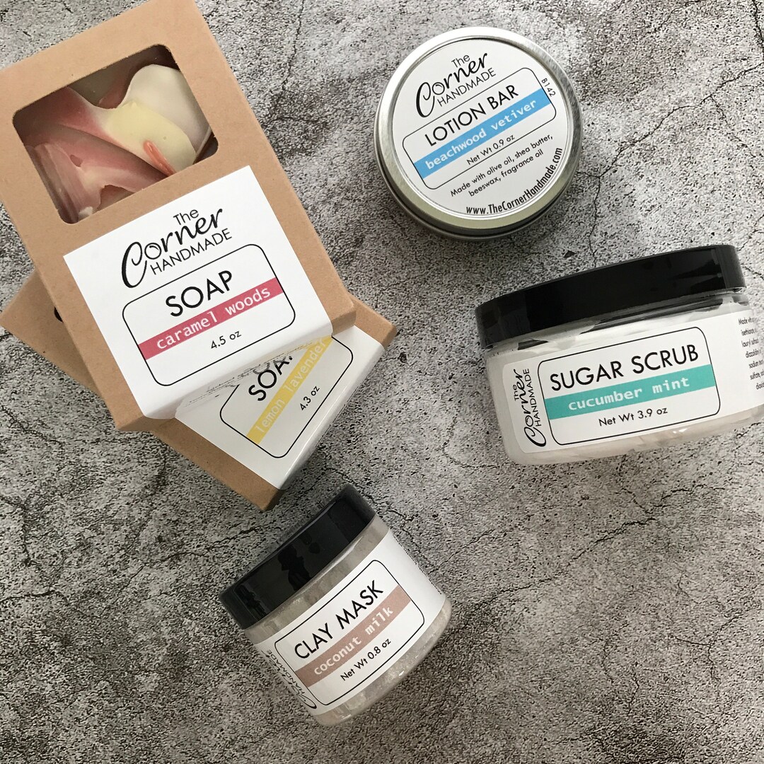 Sugar Scrub Gift Box, Body Scrub Gift Set, Spa Gift Basket for Women