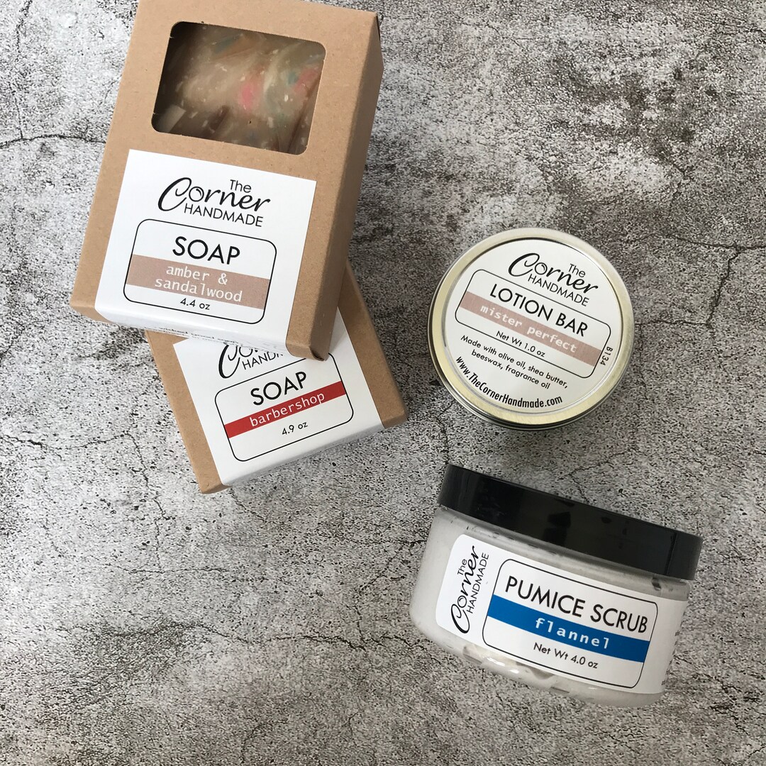 Pumice Hand Scrub Gift Set, Gardeners Gift Basket, Mechanics Present, Mothers Day Spa Box for