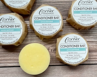 Conditioner Bar, Solid Conditioner for All Hair Types, Eco Friendly and Sustainable, Unscented for Natural Hair Care, No Bottle, No Water