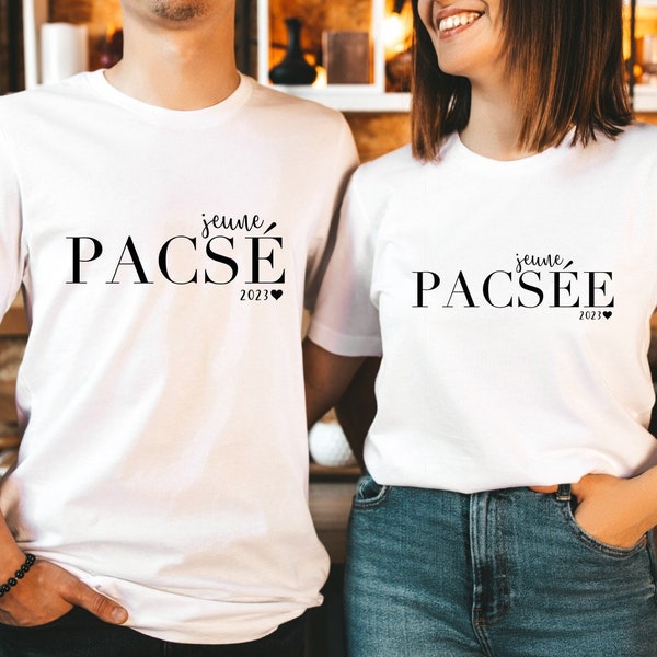 T shirt couple PACS pacsé pacsée personnalisé