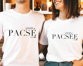 T shirt couple PACS pacsé pacsée personnalisé